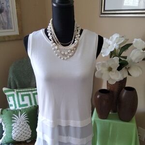Michael Kors White Sleeveless Tank Top